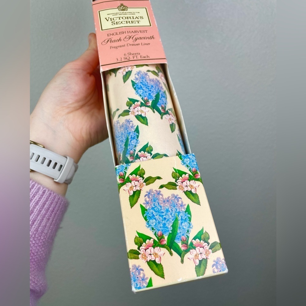 VTG Victoria's Secret English Harvest Peach Hyacinth Fragrant Drawer Liner Flora - Picture 4 of 13
